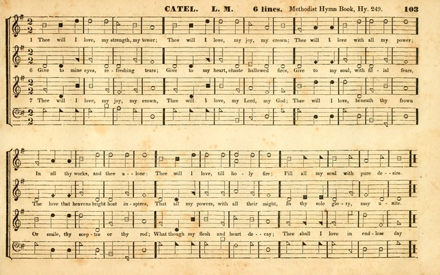 The Sacred Harp or Eclectic Harmony: a collection of church music, consisting of a great variety of psalm and hymn tunes, anthems, sacred songs and chants...(New ed., Rev. and Corr.) page 103