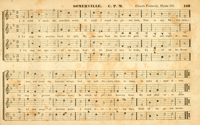 The Sacred Harp or Eclectic Harmony: a collection of church music, consisting of a great variety of psalm and hymn tunes, anthems, sacred songs and chants...(New ed., Rev. and Corr.) page 109