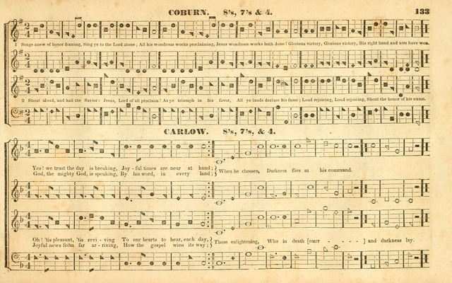 The Sacred Harp or Eclectic Harmony: a collection of church music, consisting of a great variety of psalm and hymn tunes, anthems, sacred songs and chants...(New ed., Rev. and Corr.) page 133