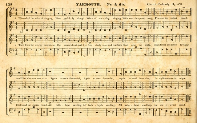 The Sacred Harp or Eclectic Harmony: a collection of church music, consisting of a great variety of psalm and hymn tunes, anthems, sacred songs and chants...(New ed., Rev. and Corr.) page 138