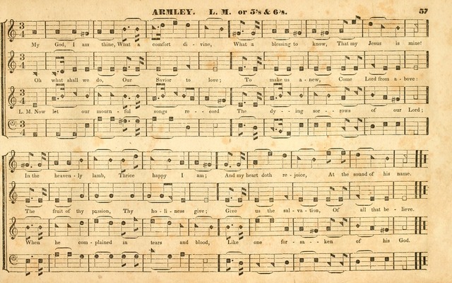 The Sacred Harp or Eclectic Harmony: a collection of church music, consisting of a great variety of psalm and hymn tunes, anthems, sacred songs and chants...(New ed., Rev. and Corr.) page 157