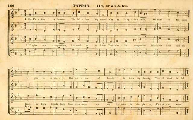 The Sacred Harp or Eclectic Harmony: a collection of church music, consisting of a great variety of psalm and hymn tunes, anthems, sacred songs and chants...(New ed., Rev. and Corr.) page 160