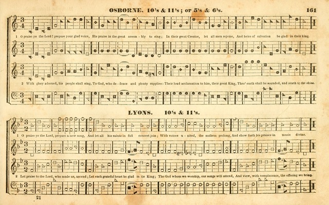 The Sacred Harp or Eclectic Harmony: a collection of church music, consisting of a great variety of psalm and hymn tunes, anthems, sacred songs and chants...(New ed., Rev. and Corr.) page 161