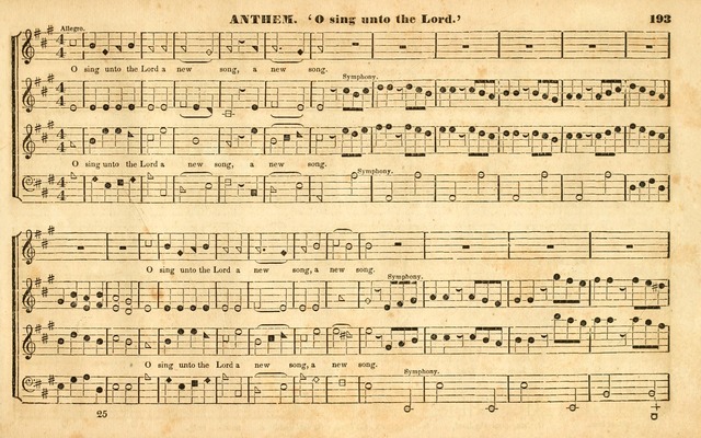 The Sacred Harp or Eclectic Harmony: a collection of church music, consisting of a great variety of psalm and hymn tunes, anthems, sacred songs and chants...(New ed., Rev. and Corr.) page 193