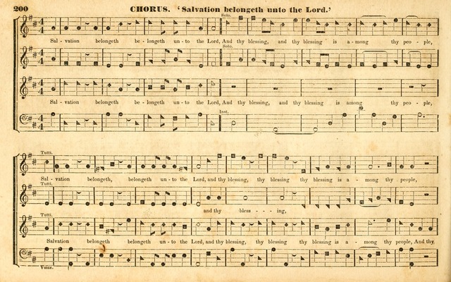 The Sacred Harp or Eclectic Harmony: a collection of church music, consisting of a great variety of psalm and hymn tunes, anthems, sacred songs and chants...(New ed., Rev. and Corr.) page 200