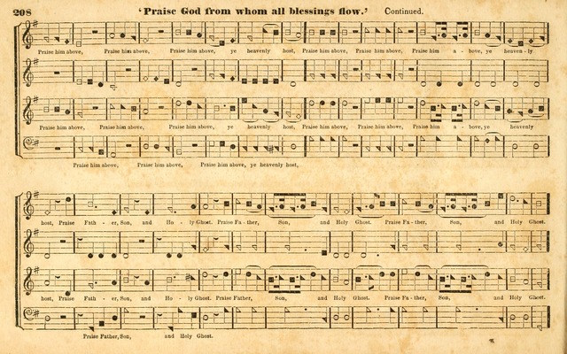 The Sacred Harp or Eclectic Harmony: a collection of church music, consisting of a great variety of psalm and hymn tunes, anthems, sacred songs and chants...(New ed., Rev. and Corr.) page 208