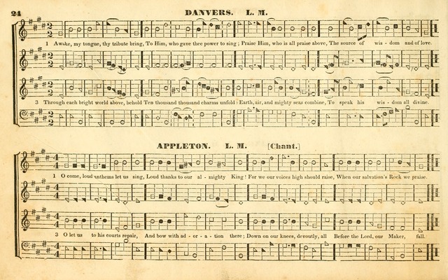 The Sacred Harp or Eclectic Harmony: a collection of church music, consisting of a great variety of psalm and hymn tunes, anthems, sacred songs and chants...(New ed., Rev. and Corr.) page 24