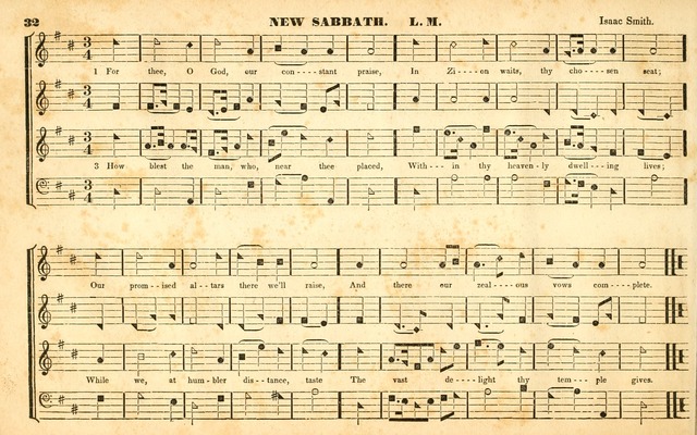 The Sacred Harp or Eclectic Harmony: a collection of church music, consisting of a great variety of psalm and hymn tunes, anthems, sacred songs and chants...(New ed., Rev. and Corr.) page 32