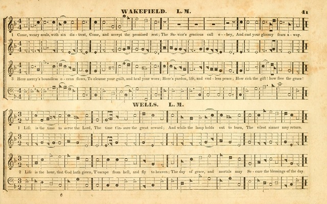 The Sacred Harp or Eclectic Harmony: a collection of church music, consisting of a great variety of psalm and hymn tunes, anthems, sacred songs and chants...(New ed., Rev. and Corr.) page 41