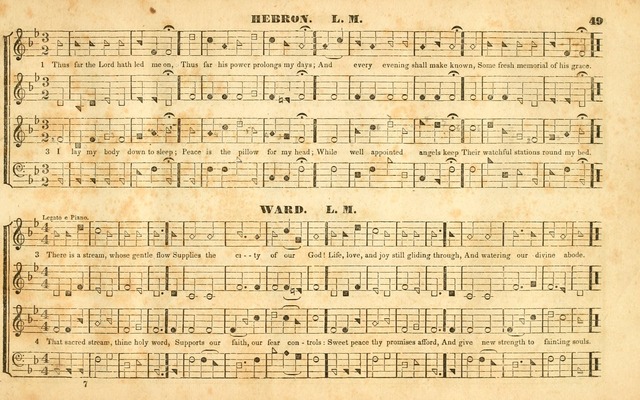 The Sacred Harp or Eclectic Harmony: a collection of church music, consisting of a great variety of psalm and hymn tunes, anthems, sacred songs and chants...(New ed., Rev. and Corr.) page 49