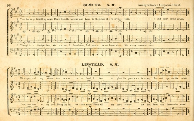 The Sacred Harp or Eclectic Harmony: a collection of church music, consisting of a great variety of psalm and hymn tunes, anthems, sacred songs and chants...(New ed., Rev. and Corr.) page 90