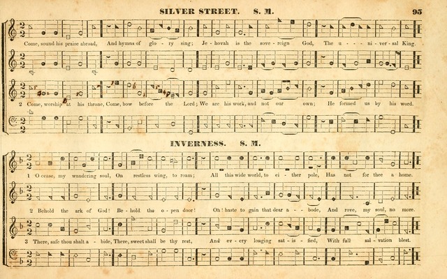 The Sacred Harp or Eclectic Harmony: a collection of church music, consisting of a great variety of psalm and hymn tunes, anthems, sacred songs and chants...(New ed., Rev. and Corr.) page 95