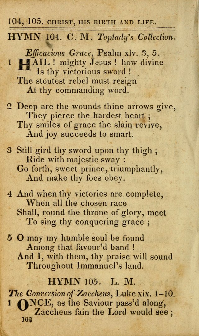 A Selection of Hymns: including a few originals, designed to aid the friends of  Zion in their private and social worship page 108