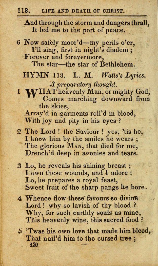 A Selection of Hymns: including a few originals, designed to aid the friends of  Zion in their private and social worship page 120