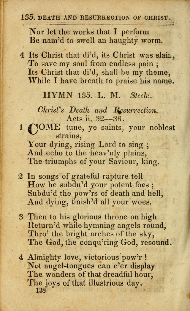 A Selection of Hymns: including a few originals, designed to aid the friends of  Zion in their private and social worship page 138