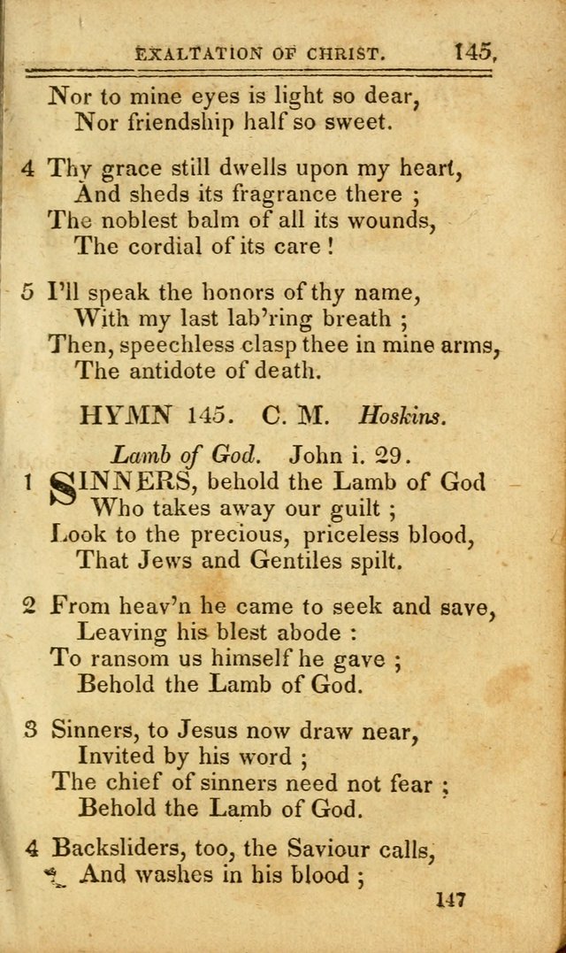 A Selection of Hymns: including a few originals, designed to aid the friends of  Zion in their private and social worship page 147