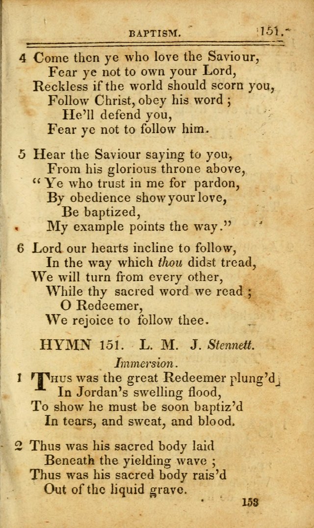 A Selection of Hymns: including a few originals, designed to aid the friends of  Zion in their private and social worship page 153