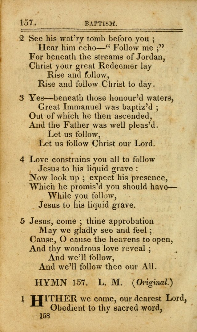 A Selection of Hymns: including a few originals, designed to aid the friends of  Zion in their private and social worship page 158