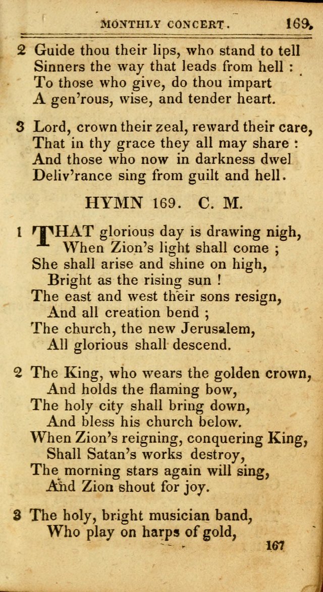 A Selection of Hymns: including a few originals, designed to aid the friends of  Zion in their private and social worship page 167