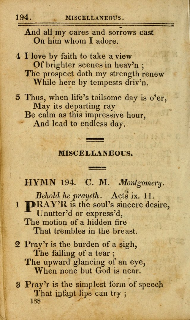 A Selection of Hymns: including a few originals, designed to aid the friends of  Zion in their private and social worship page 188