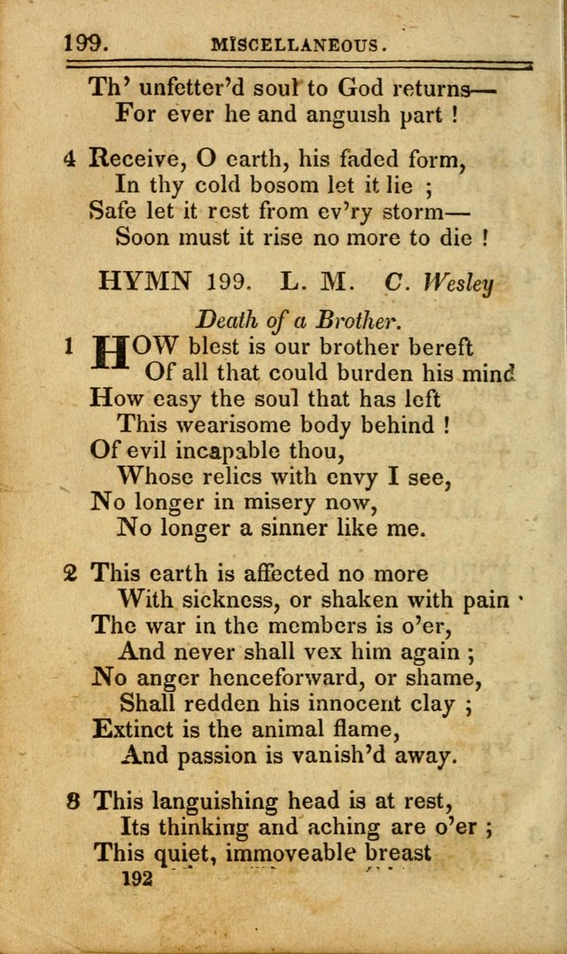 A Selection of Hymns: including a few originals, designed to aid the friends of  Zion in their private and social worship page 192