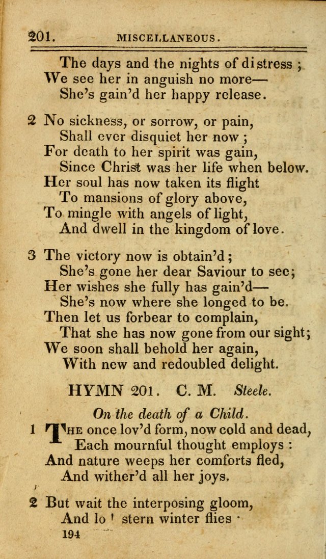 A Selection of Hymns: including a few originals, designed to aid the friends of  Zion in their private and social worship page 194