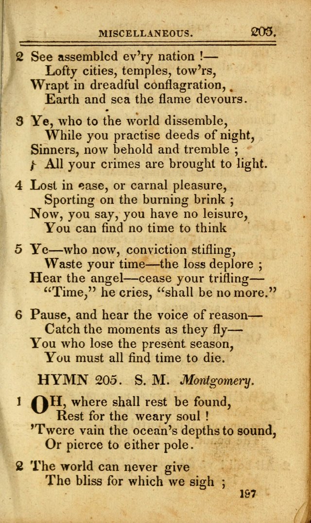 A Selection of Hymns: including a few originals, designed to aid the friends of  Zion in their private and social worship page 197