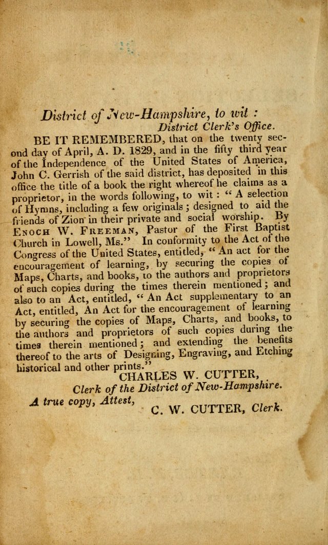 A Selection of Hymns: including a few originals, designed to aid the friends of  Zion in their private and social worship page 2