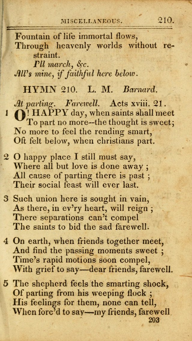 A Selection of Hymns: including a few originals, designed to aid the friends of  Zion in their private and social worship page 203