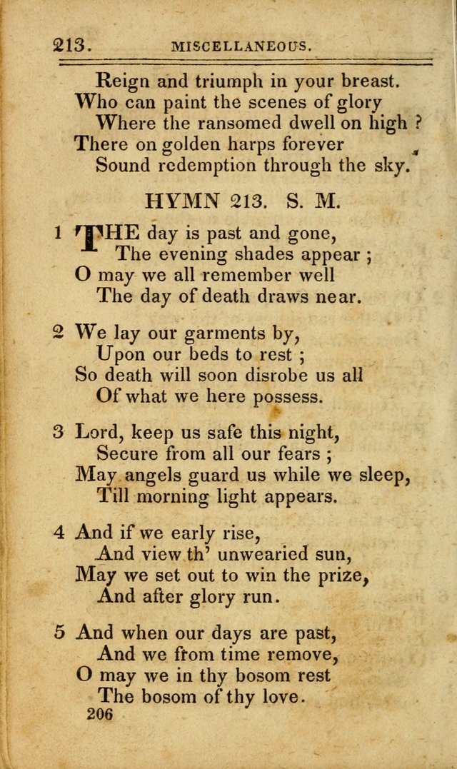 A Selection of Hymns: including a few originals, designed to aid the friends of  Zion in their private and social worship page 206