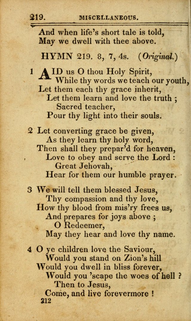 A Selection of Hymns: including a few originals, designed to aid the friends of  Zion in their private and social worship page 212