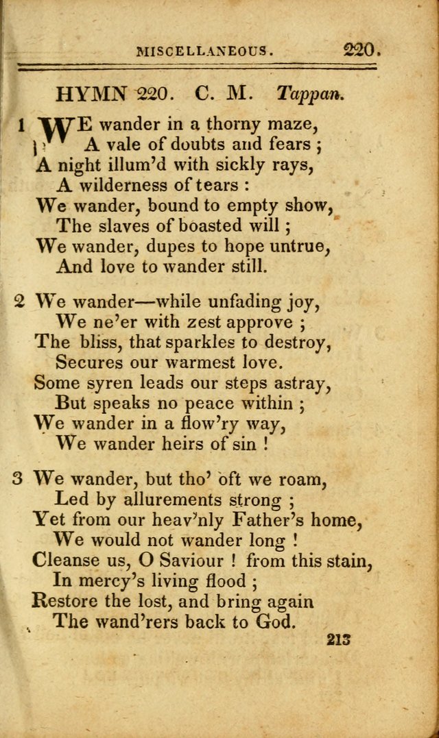 A Selection of Hymns: including a few originals, designed to aid the friends of  Zion in their private and social worship page 213