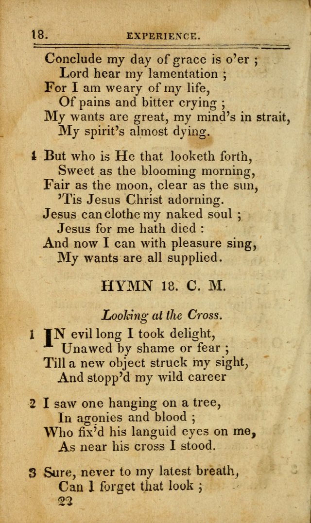 A Selection of Hymns: including a few originals, designed to aid the friends of  Zion in their private and social worship page 22