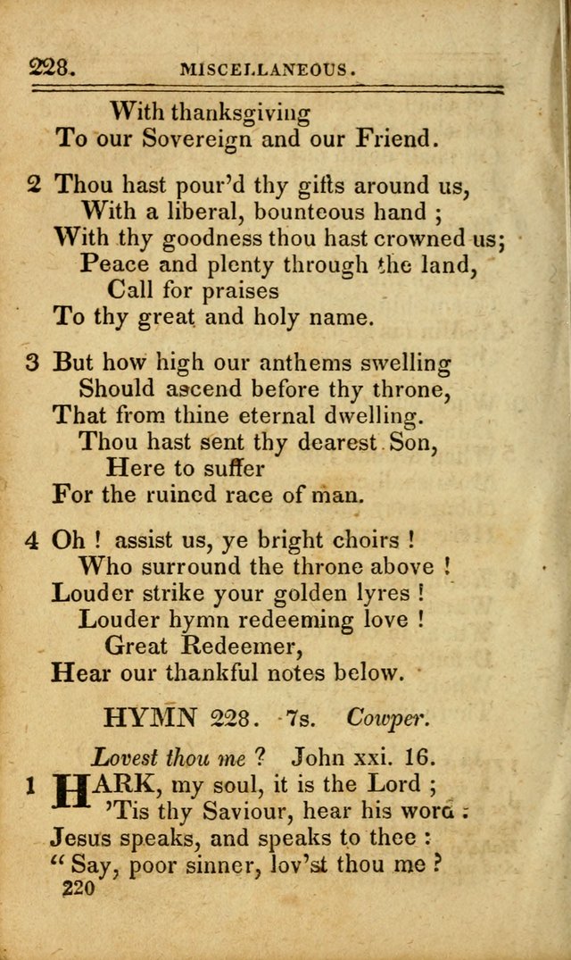 A Selection of Hymns: including a few originals, designed to aid the friends of  Zion in their private and social worship page 220