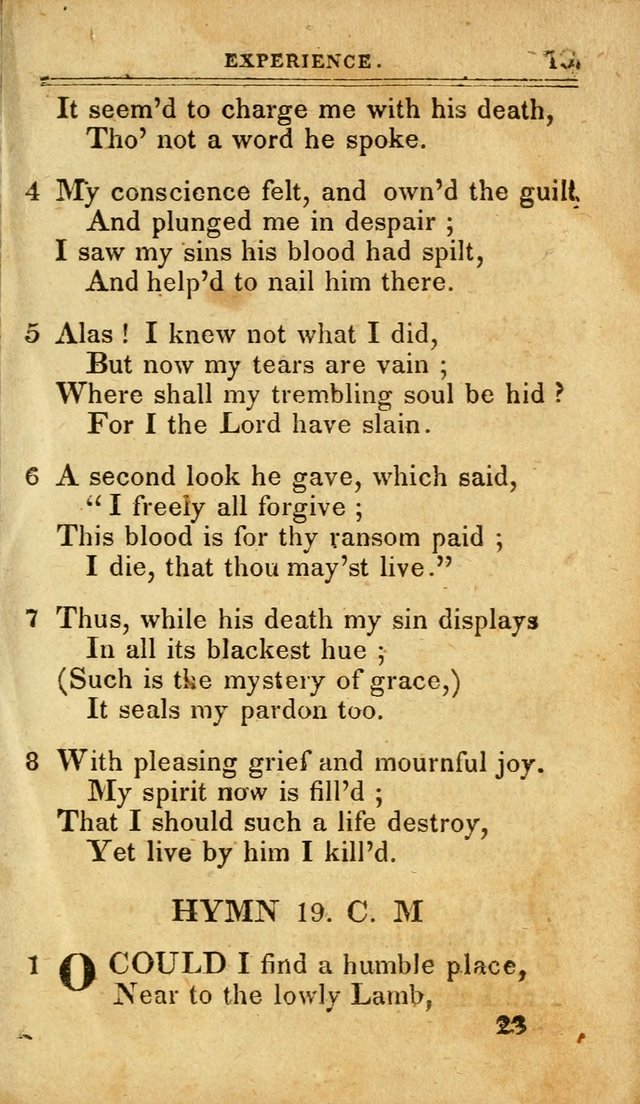 A Selection of Hymns: including a few originals, designed to aid the friends of  Zion in their private and social worship page 23