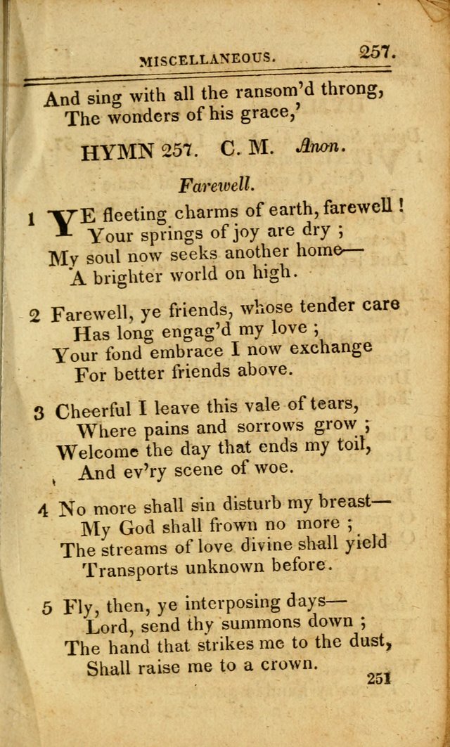 A Selection of Hymns: including a few originals, designed to aid the friends of  Zion in their private and social worship page 251