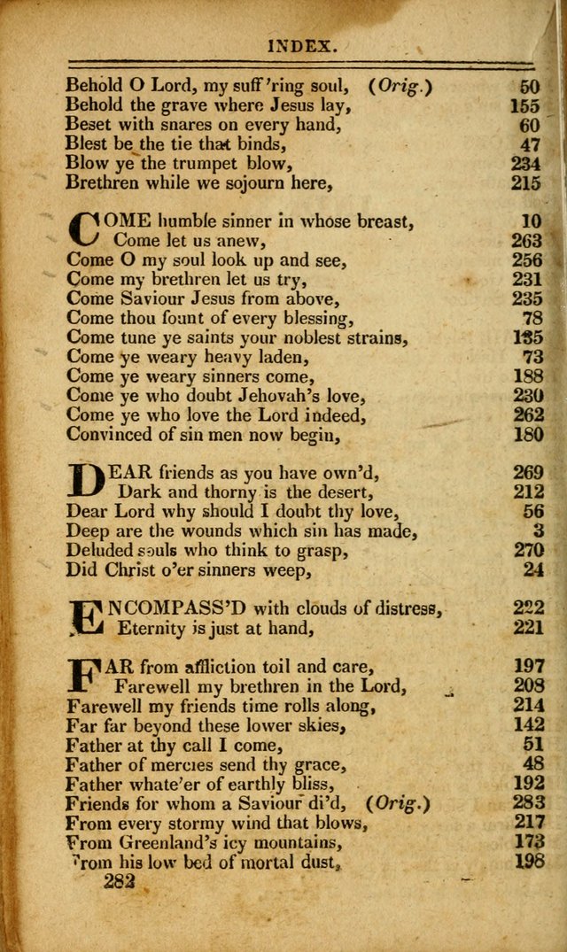 A Selection of Hymns: including a few originals, designed to aid the friends of  Zion in their private and social worship page 282