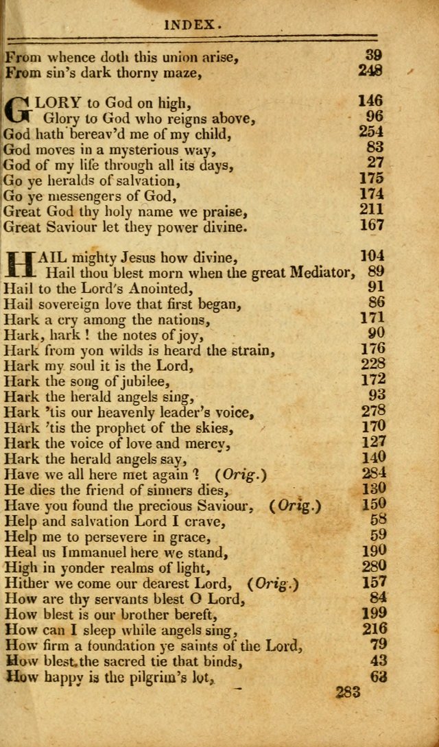 A Selection of Hymns: including a few originals, designed to aid the friends of  Zion in their private and social worship page 283