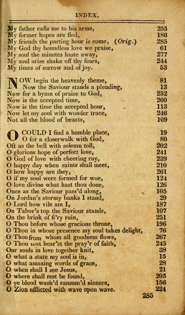 A Selection of Hymns: including a few originals, designed to aid the friends of  Zion in their private and social worship page 285