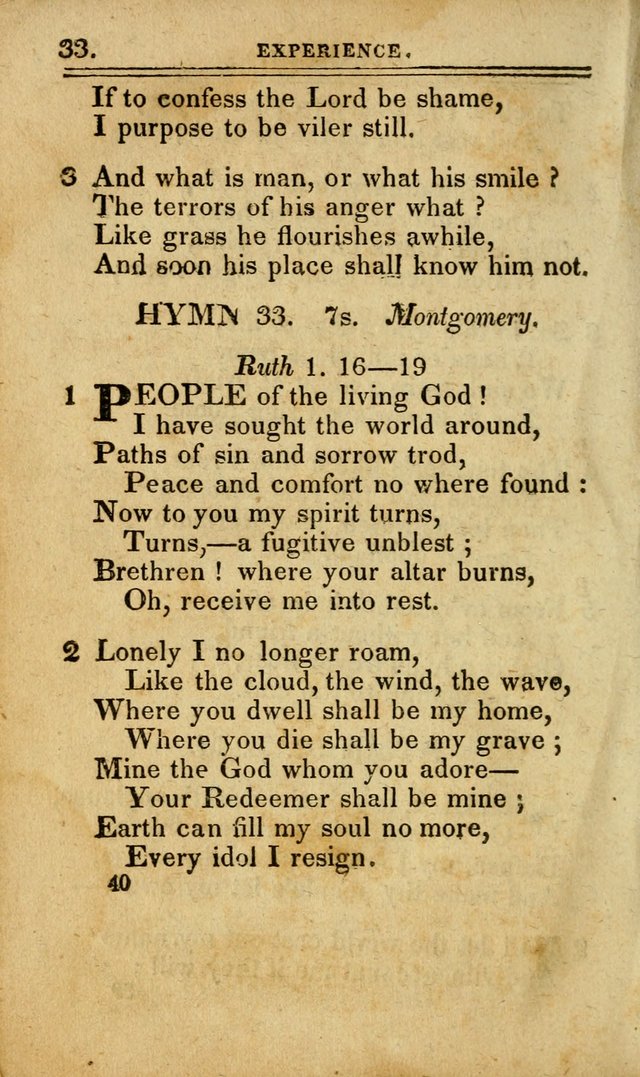 A Selection of Hymns: including a few originals, designed to aid the friends of  Zion in their private and social worship page 40