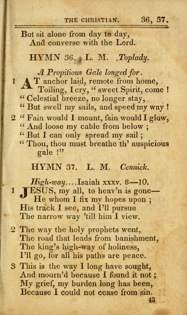 A Selection of Hymns: including a few originals, designed to aid the friends of  Zion in their private and social worship page 43