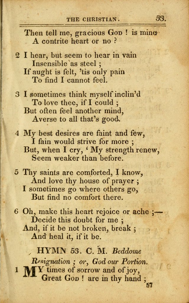 A Selection of Hymns: including a few originals, designed to aid the friends of  Zion in their private and social worship page 57