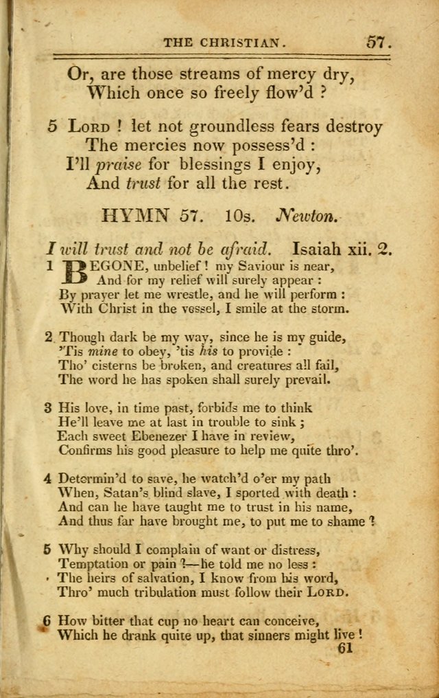 A Selection of Hymns: including a few originals, designed to aid the friends of  Zion in their private and social worship page 61