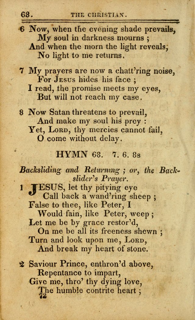 A Selection of Hymns: including a few originals, designed to aid the friends of  Zion in their private and social worship page 72