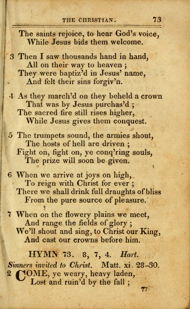 A Selection of Hymns: including a few originals, designed to aid the friends of  Zion in their private and social worship page 77