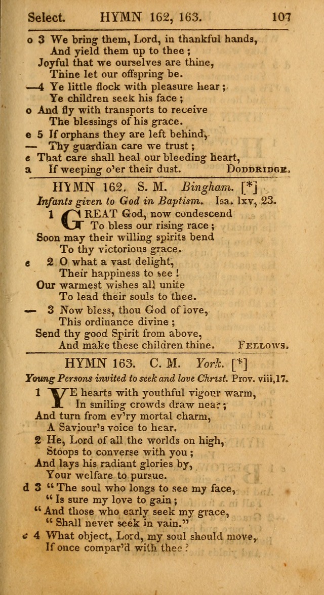 Select Hymns from Other Authors, Selected Harmony Together with Directions for Musical Expression. 2nd ed. page 107