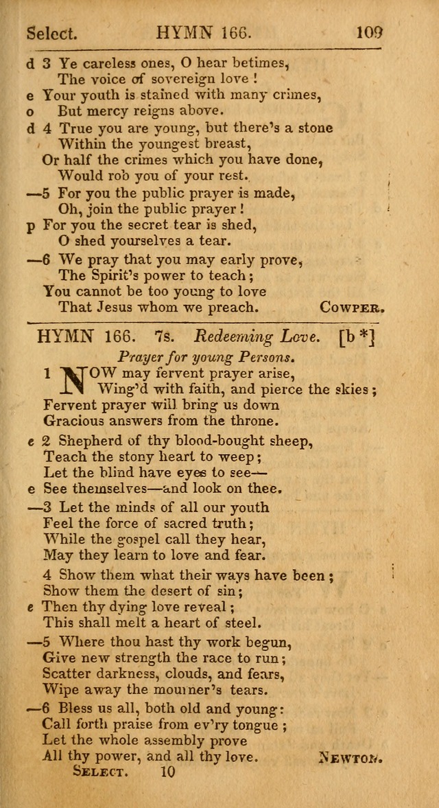 Select Hymns from Other Authors, Selected Harmony Together with Directions for Musical Expression. 2nd ed. page 109