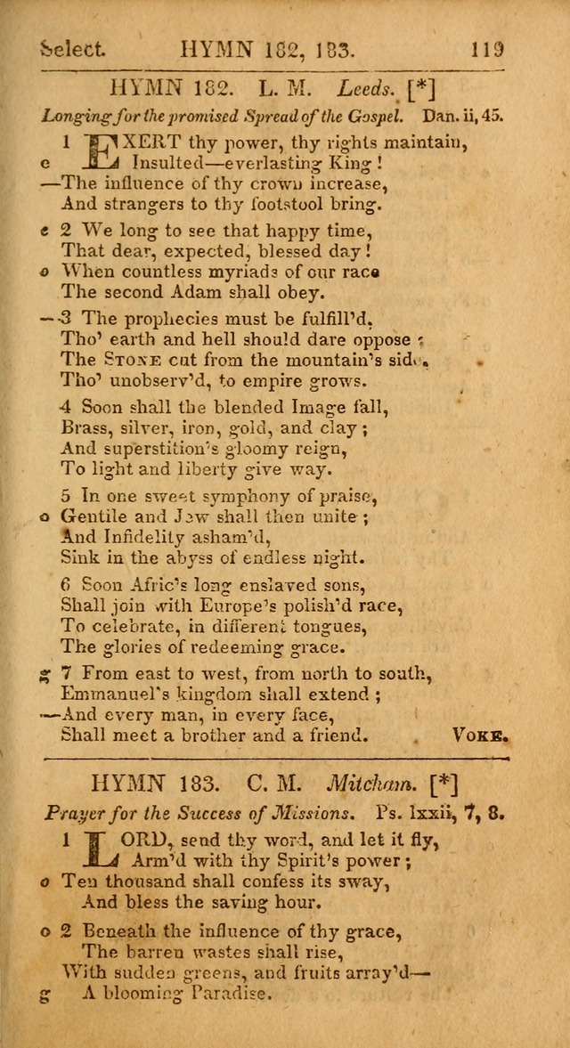 Select Hymns from Other Authors, Selected Harmony Together with Directions for Musical Expression. 2nd ed. page 119