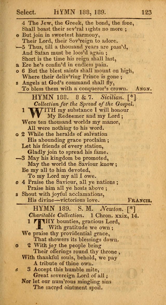 Select Hymns from Other Authors, Selected Harmony Together with Directions for Musical Expression. 2nd ed. page 123