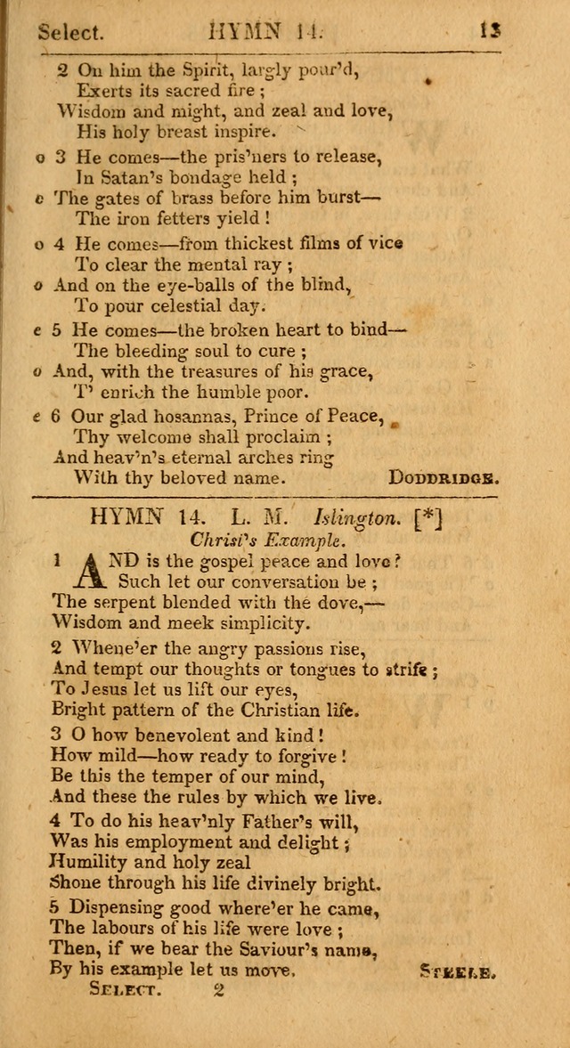 Select Hymns from Other Authors, Selected Harmony Together with Directions for Musical Expression. 2nd ed. page 13